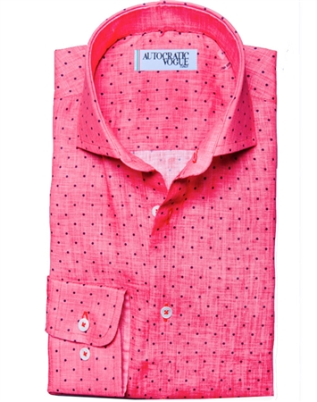 Pink Purple Dot Dress Shirt