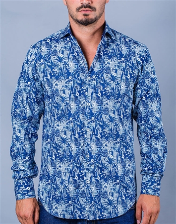 Italian Shirt | Blue Fashion Shirt