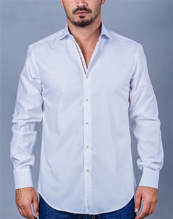 White Dress Shirt | White Casual Long Sleeve Dress Shirt