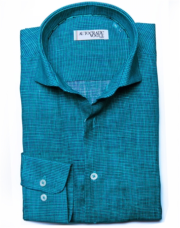 Turquoise Navy Button Down