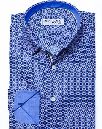 Designer Royal Blue dress shirt