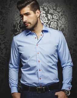 Luxury Dress Shirt - Azzaro Sky Blue