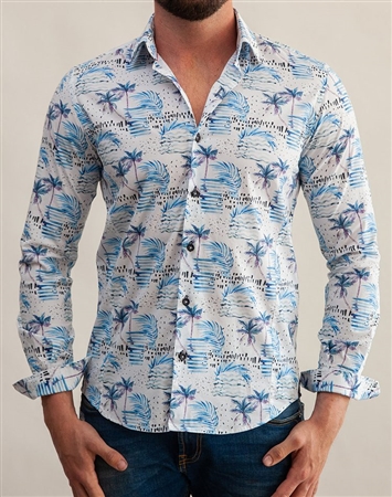 Unique Tropical Print Luxury Shirt