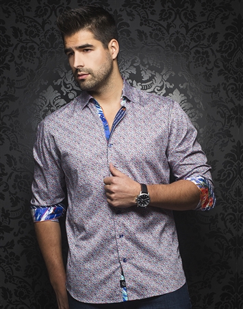 Luxury Men's Fashion shirt:  Bergamo Multi