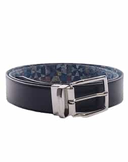 Navy Leather Belt - Bertigo Belt