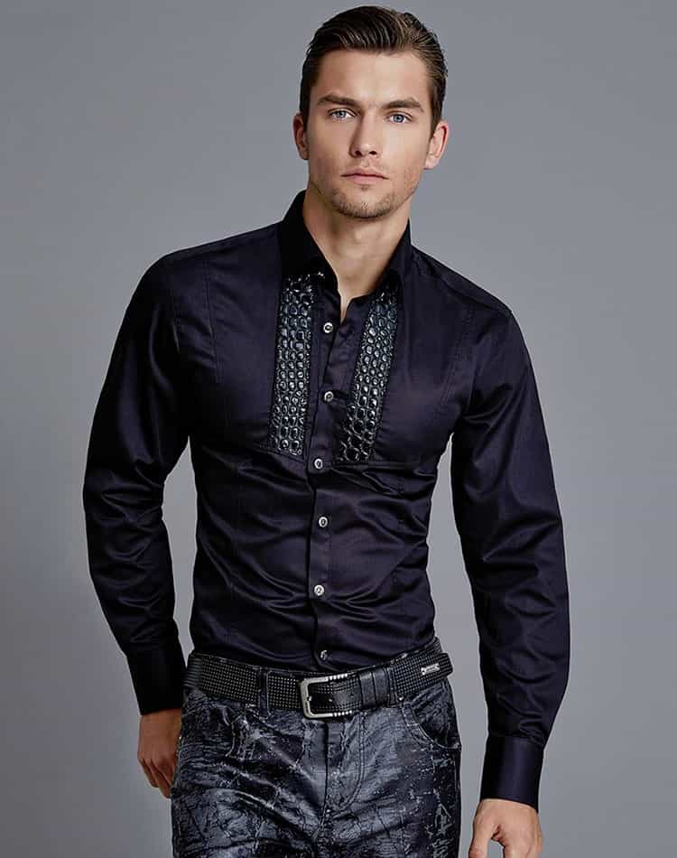 Mondo Jeans | Back Luxury Dress Shirt- Lux
