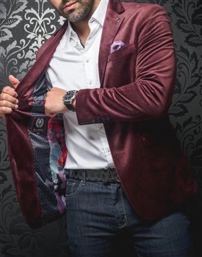 Au Noir Blazer Bogart burgundy