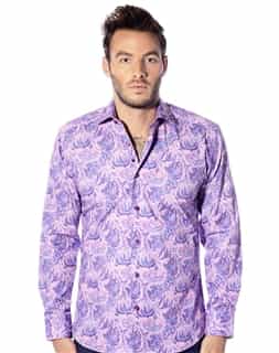 purple floral fashion shirt