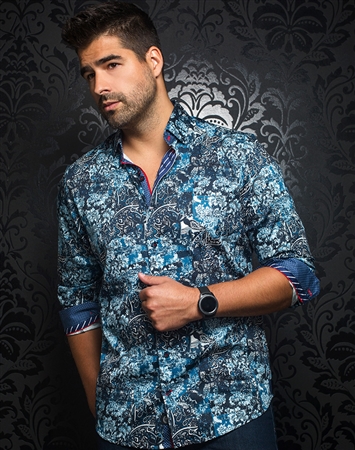 Au Noir Dress Shirt | Branson Blue