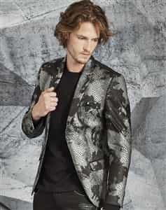 Men Snake Skin Blazer