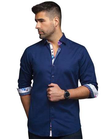 Men fashion button up shirt | new blue
