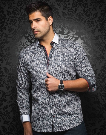 Luxury Men's Fashion shirt:  Casoria Black