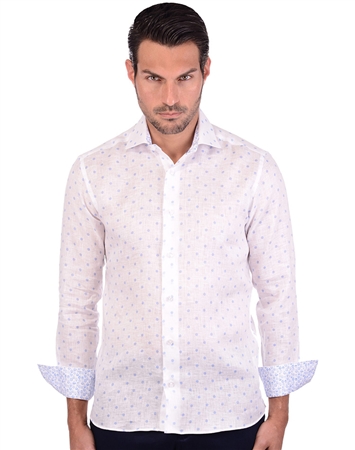 Platinum White Men’s Designer Dress Shirt