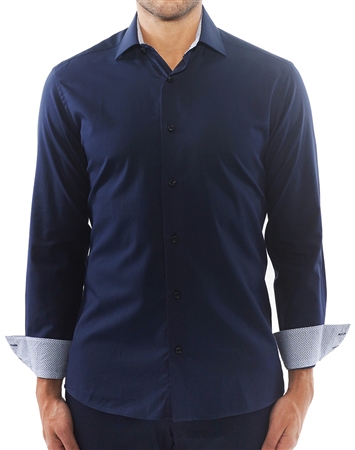 Classy Navy Dress Shirt