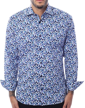 Navy Floral Shirt