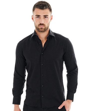 Modern Classic Black Dress Shirt