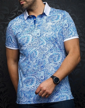 Men fashion polo shirt | sky blue