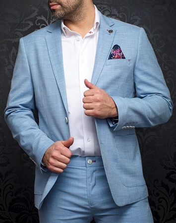 Au Noir Blazer Craig Light Blue