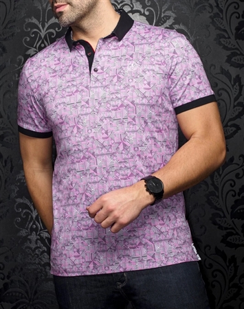 Au Noir Polo Crivelli Pink