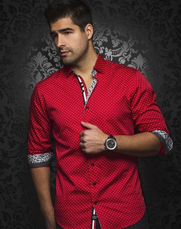 Red White Dot Fashion Shirt