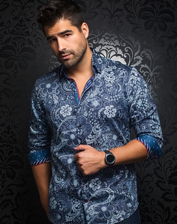 Au Noir Dress Shirt | Dali Midnight