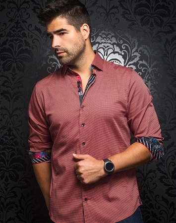 Au Noir Dress Shirt | Darwin Red