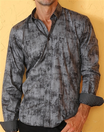 Sporty Black Dress Shirt - Special Deal