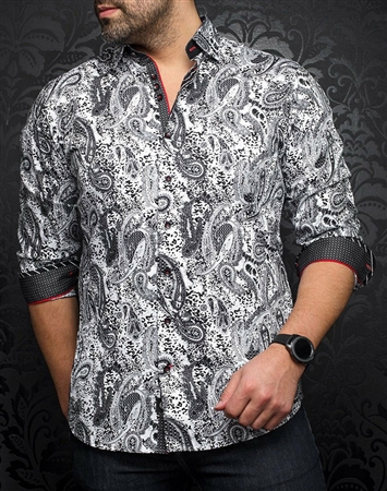 Men fashion button up shirt |white