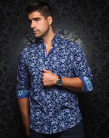 Designer Dress Shirt: Del Sol Navy