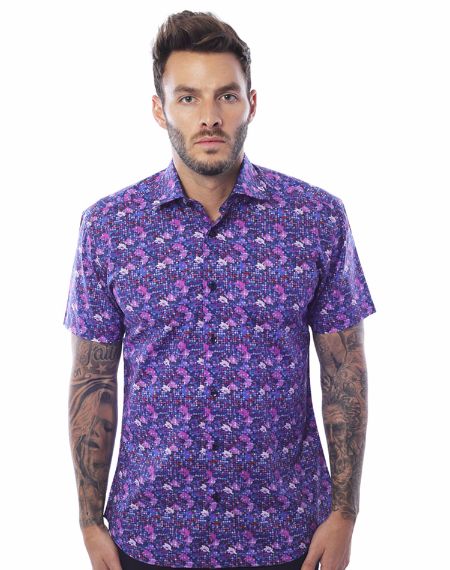 Purple Short Sleeve Shirt