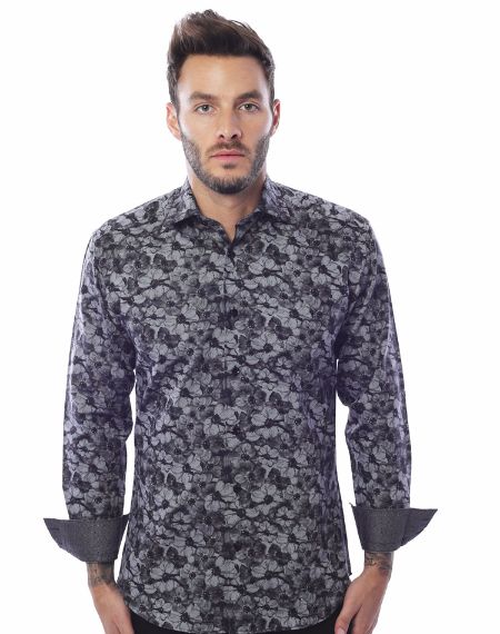 Black Floral Shirt