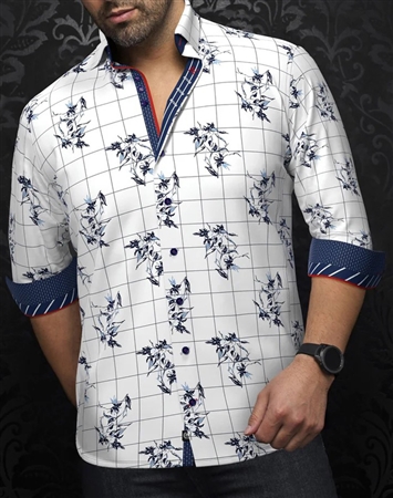 Au Noir Shirt Distefano White Blue