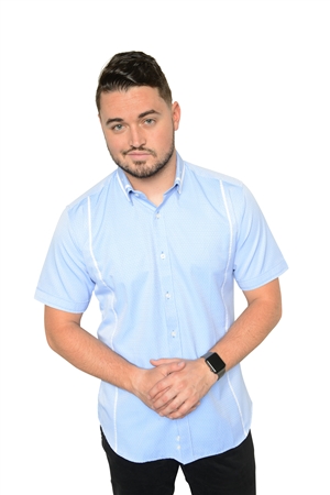 De Marcus Short Sleeve | Ethan Light Blue