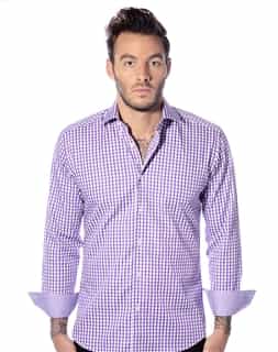 Plaid Purple Shirt Casual Shirt