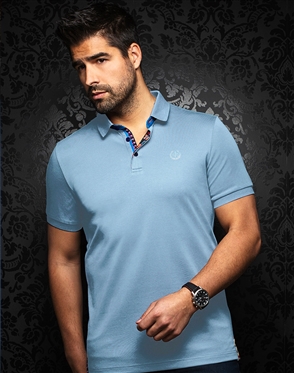 Au Noir Polo | Eagle Light Blue