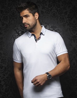 Au Noir Polo | Eagle White