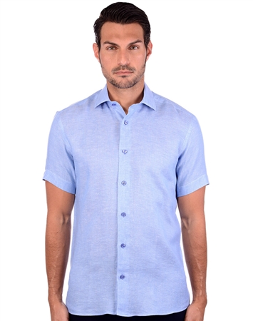 Supreme Blue Linen Men’s Shirt