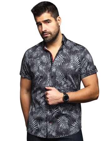 Men fashion button up shirt  | black