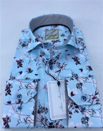 Fashionable Blue Dress Shirt