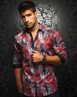 Men Fashion:  Men Red Fashion Shirt | Au Noir