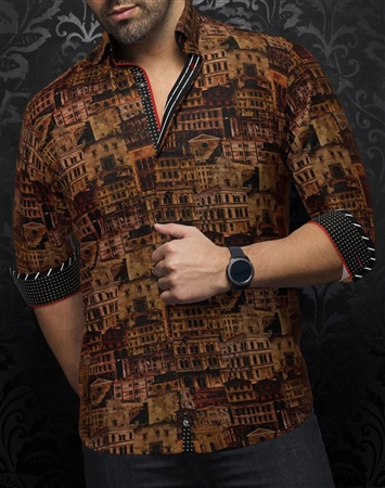 Au Noir Shirt ETHAN, Rust