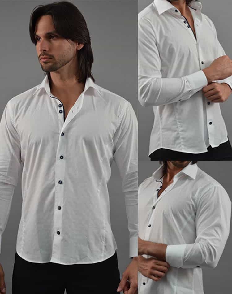White Business Dress Shirt | Via Uomo Shirts- Faenza