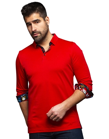 Men fashion polo shirt  | red