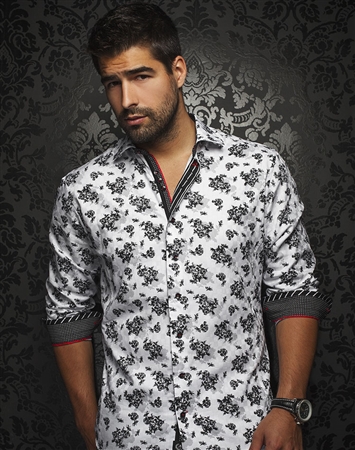 Luxury Shirt: Men Floral Dress Shirt