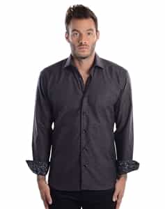 Designer Charcoal Button Up