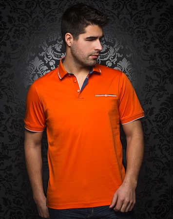 Casual Orange Polo Shirt
