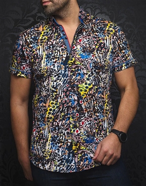 Au Noir Shirt Futuna Yellow Multi