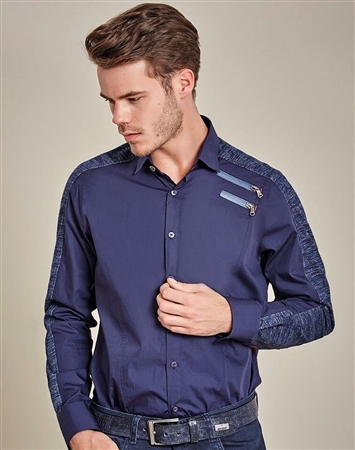 Luxury Sport Shirt - Engin Navy