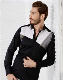 Zipper Dress Shirt | Men Zipper Black Shirt