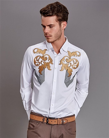 White Casual Shirt- Men White Casual Luxury Shirt